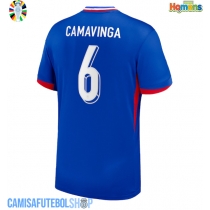 Camisa de time de futebol França Eduardo Camavinga #6 Replicas 1º Equipamento Europeu 2024 Manga Curta